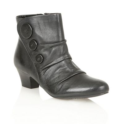 Lotus Black leather 'Brisk' ankle boots